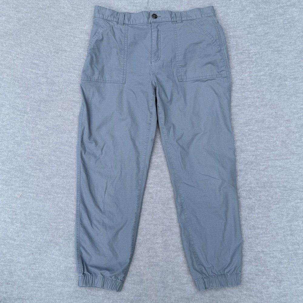 Eddie Bauer Women's Adventure Cotton Ripstop Ankle Jogger Pants Blue 6 Gorpcore